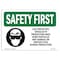 Signmission OSHA Sign, Use Protective Goggles In Production, 14in X 10in Rigid Plastic, 14" W, 10" H, Landscape OS-SF-P-1014-L-10999 - alternate 1